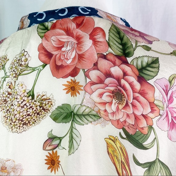 Johnny Was Abina Blouse Silk Floral Ling Sleeve 2X - Picture 12 of 14